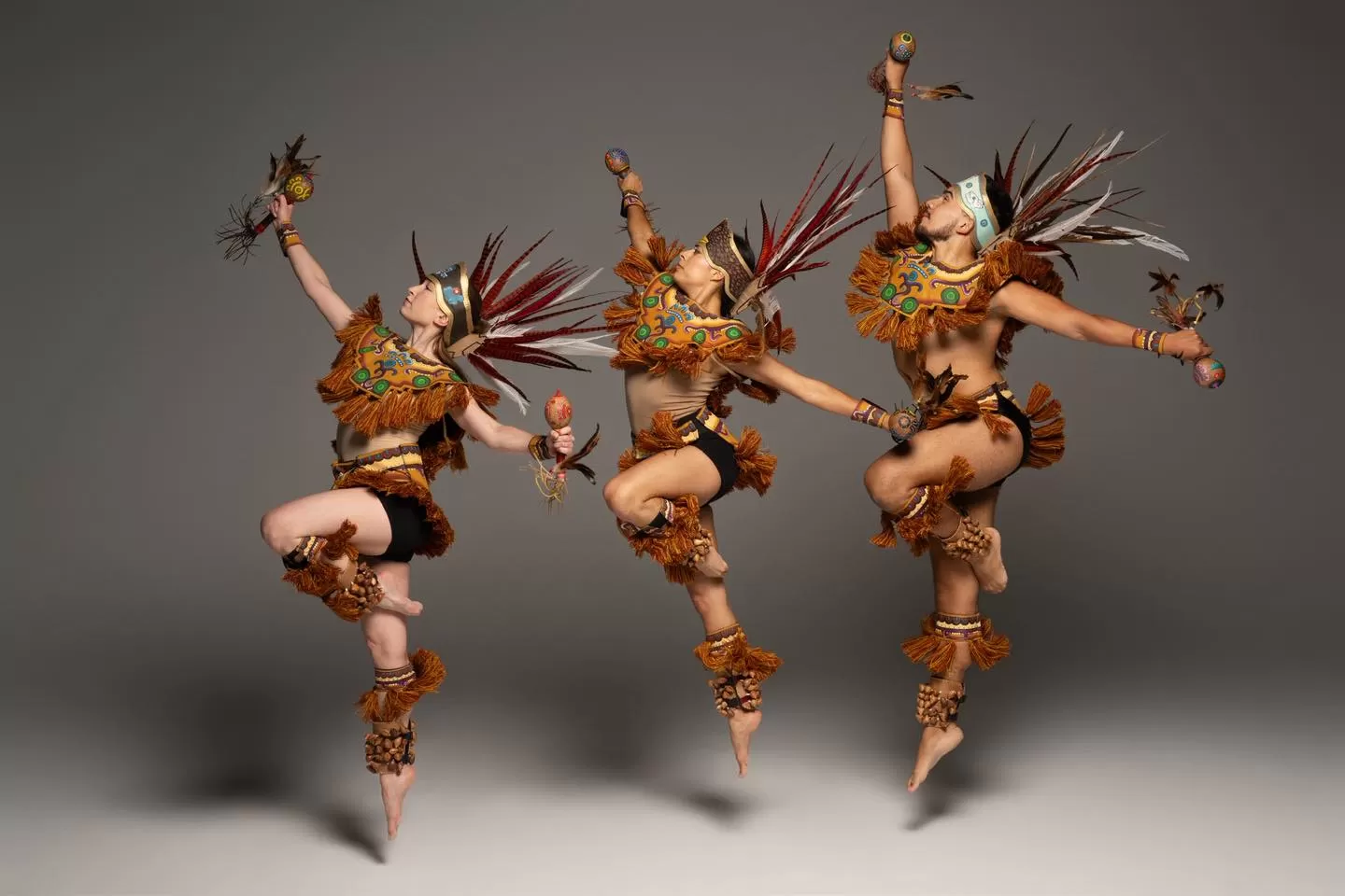 Mexican dancers leaping